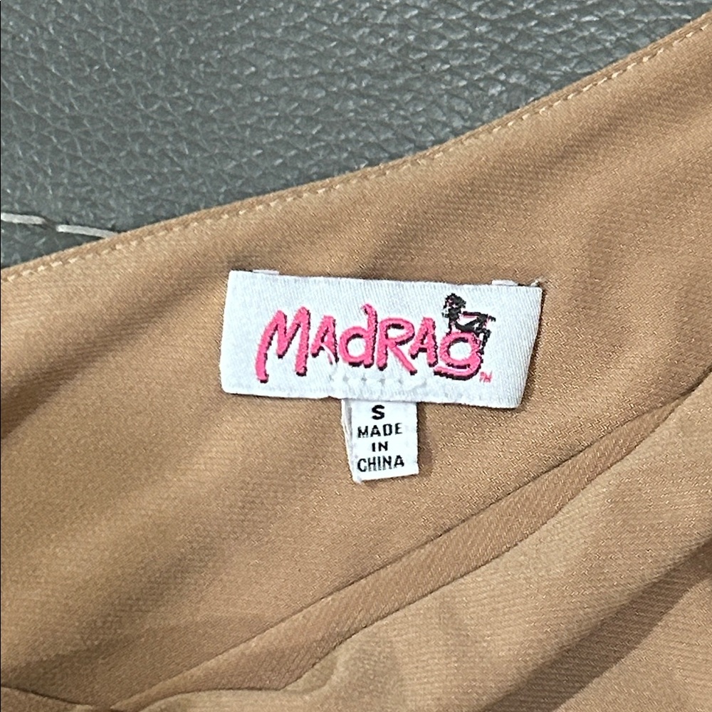 Madrag Tan One-Shoulder Top Y2K size S - Picture 2 of 3